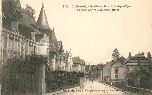 Villers Cotterets Rue de la Republique Vue prise par le Boulevard Millet Villers Cotterets