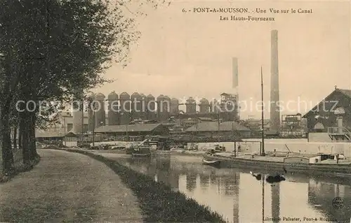 Pont a Mousson Une Vue sur le Canal Les Hauts Fourneaux Pont a Mousson