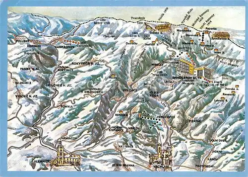 Spindleruv_Mlyn_Spindlermuehle uebersichtskarte Riesengebirge aus der Vogelperspektive Spindleruv_Mlyn