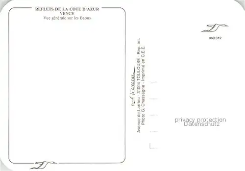 Vence la Jolie Vue generale sur les Baous Vence la Jolie