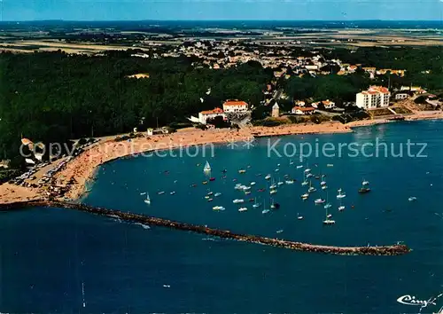 Jard sur Mer Le port et la plage vue aerienne Jard sur Mer