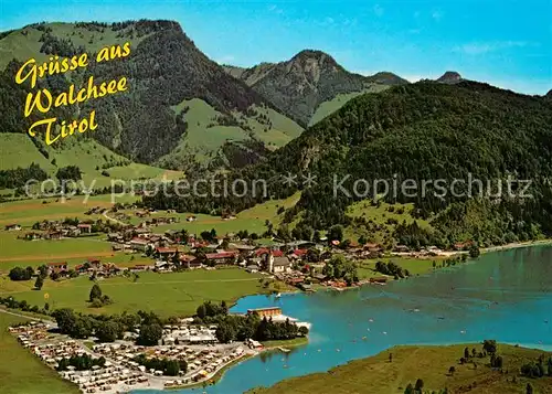 AK / Ansichtskarte Walchsee_Tirol Erholungsort Fliegeraufnahme Walchsee Tirol