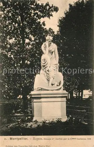 Montpellier_Herault Hegate Groupe en marbre Monument Statue Montpellier Herault