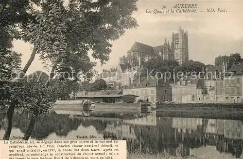 Auxerre Les Quais et la Cathedrale Auxerre