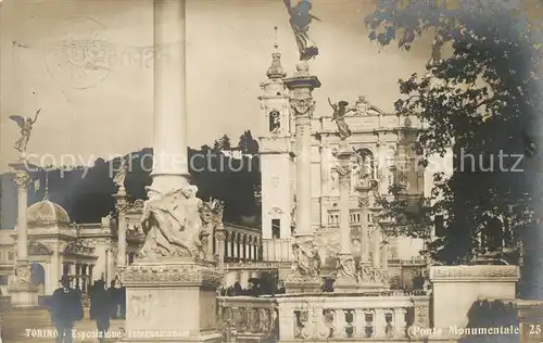 Torino Esposizione Internazionale Ponte Monumentale  Torino