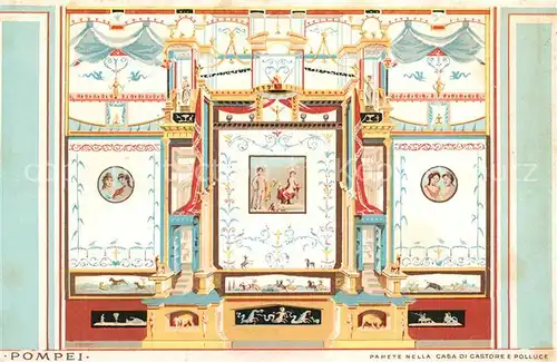 Pompei Parete nella Casa di Castore e Polluce  Pompei