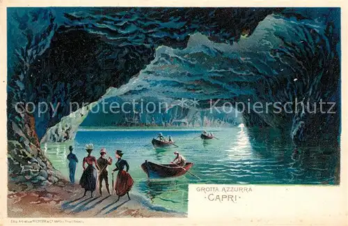 Capri Grotta Azzurra Litho Capri