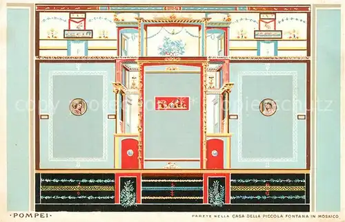 Pompei Parete nella Casa della Piccola Fontana in Mosaico  Pompei