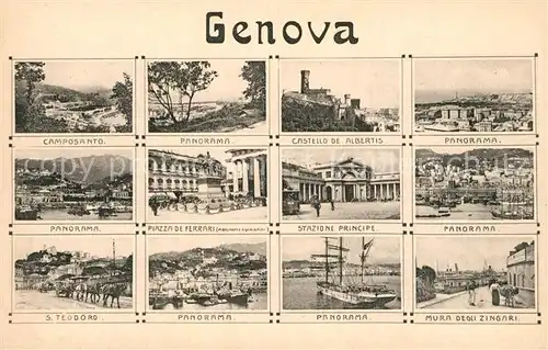 Genova_Genua_Liguria Camposanto Stazione Piazza de Ferrari S. Teodoro Mura degli Zingari Genova_Genua_Liguria