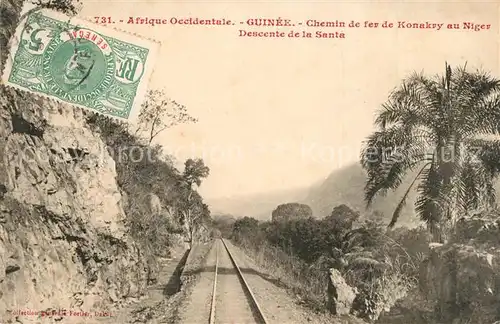 Guinee_Guinea Chemin de fer de Konakry au Niger Descente de la Santa Guinee Guinea