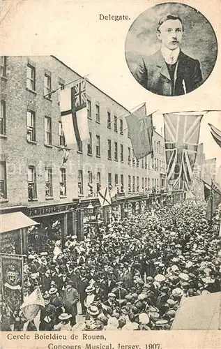 Rouen Cercle Boieldieu Concours Musical Jersey 1907 Rouen