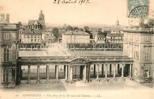 Compiegne_Oise Vue prise de la Terrasse du Chateau Compiegne Oise