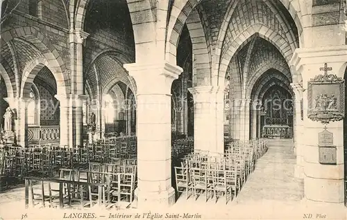 Langres Interieur de l Eglise Saint Martin Langres