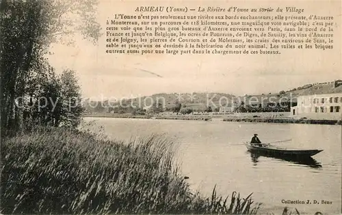 Armeau La Riviere d Yonne au sortir du Village Armeau