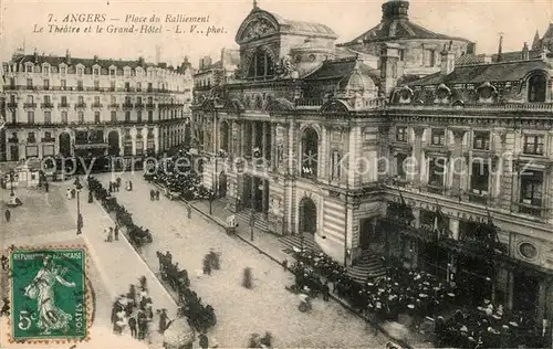 Angers Place du Ralliement Theatre et Grand Hotel Angers