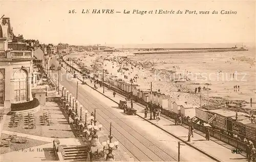 Le_Havre La Plage et l Entree du Port vues du Casino Le_Havre