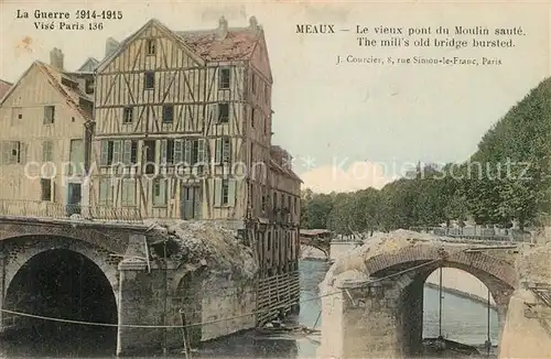 Meaux_Seine_et_Marne Vieux pont du Moulin saute Grande Guerre 1. Weltkrieg Meaux_Seine_et_Marne