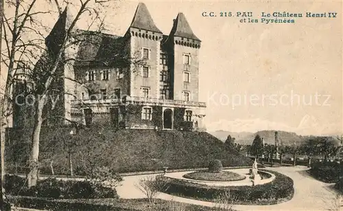 Pau Chateau Henri IV et les Pyrenees Pau