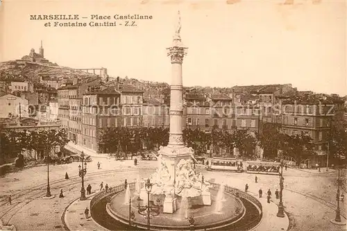 Marseille_Bouches du Rhone Place Castellane et Fontaine Cantini Marseille