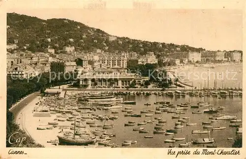 Cannes_Alpes Maritimes Le port vue prise du Mont Chevalier Cote d Azur Cannes Alpes Maritimes