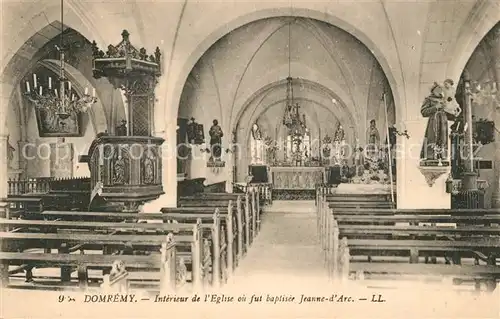 Domremy la Pucelle_Vosges Interieur de l Eglise où fut baptisee Jeanne d Arc Domremy la Pucelle_Vosges