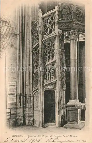 Rouen Escalier des Orgues Eglise Saint Maclou Rouen
