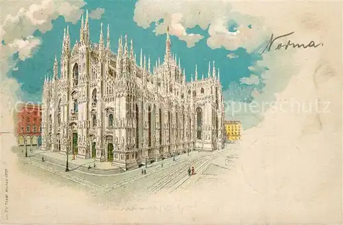 Milano Duomo Dom Litho  Milano