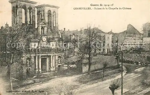 Gerbeviller WK1 Ruines de la Chapelle du Chateau Gerbeviller