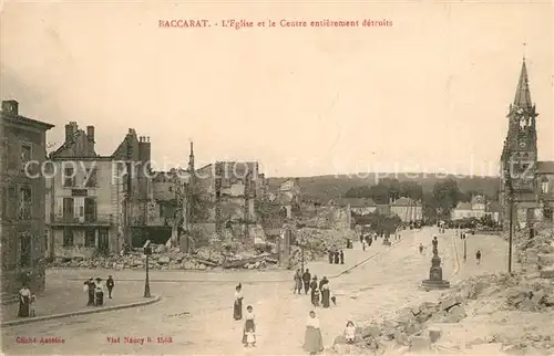 Baccarat Eglise et le Centre entierement detruits Baccarat