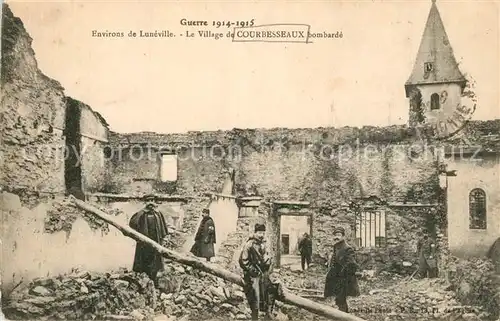 Courbesseaux La Guerre 1914 15 apres le bombardement Courbesseaux