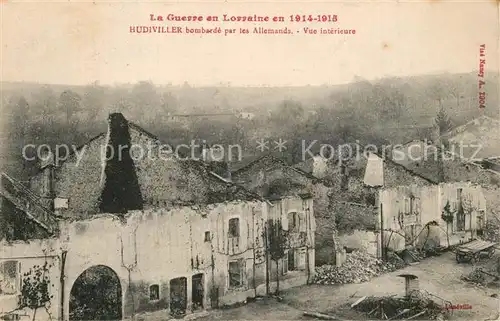 Hudiviller La Guerre 1914 17 apres le bombardement par les Allemands Vue interieure Hudiviller