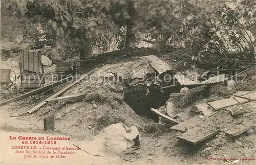 Luneville La Guerre 1914 15 Casemate allemands dans les Jardins de la Feculerie pres du Pont de Viller Luneville