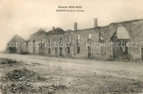 Remereville La Guerre 1914 15 Ruines apres le bombardement Remereville