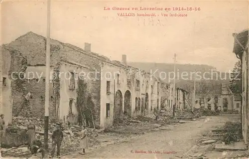 Vallois La Guerre 1914 16 apres le bombardement Vue interieure Vallois