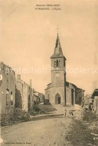 Vitrimont La Guerre 1914 15 Eglise Vitrimont