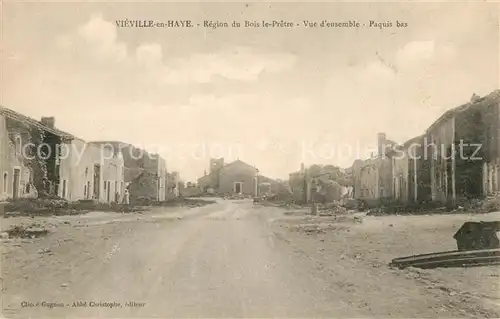 Vieville en Haye La Guerre 1914 15 Vue densemble Paquis bas Vieville en Haye