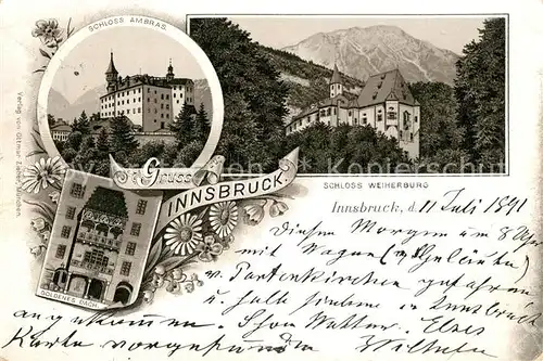 Innsbruck Schloss Ambras Schloss Weiherburg Goldenes Dachl Innsbruck