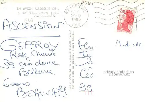 Breteuil_Oise Vue densemble aerienne Breteuil Oise