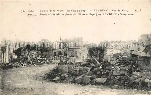 Revigny sur Ornain Bataille de la Marne du 6 au 12 Sept Rue de Vitry Revigny sur Ornain