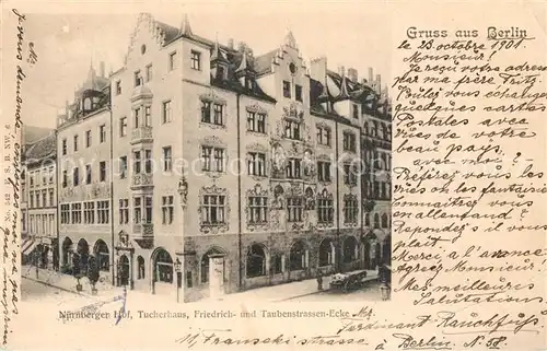 Berlin Nuernberger Hof Tucherhaus Friedrich und Taubenstrassen Ecke Berlin