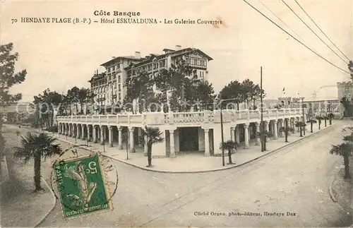 Hendaye_Pyrenees_Atlantiques Hotel Eskualduna Les Galeries Couverts Hendaye_Pyrenees