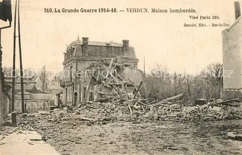 Verdun_Meuse La Guerre 1914 16 Maison apres le bombardement Verdun Meuse