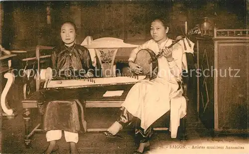 Saigon Artistes musiciens Annamites saigon