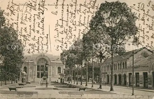 Saigon Le Theatre Municipal vu du Boulevard Charner saigon
