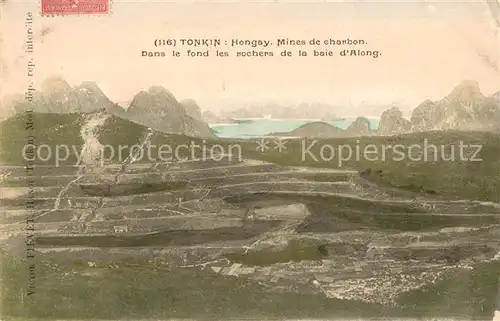 Tonkin Hongay Mines de charbon Tonkin