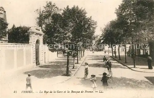 Vesoul_Haute_Saone La Rue de la Gare et la Banque de France Vesoul_Haute_Saone