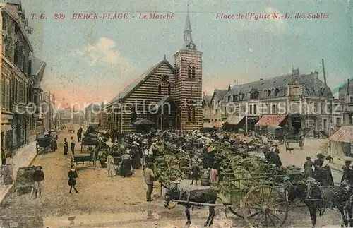 Berck Plage Le Marche Place de lEglise ND des Sables Berck Plage