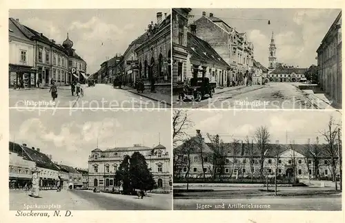 Stockerau_Niederoesterreich Hauptstrasse Rathausplatz Sparkasseplatz Jaeger und Artilleriekaserne Stockerau