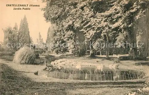 Chatellerault Jardin Public Park Schwanenteich Chatellerault