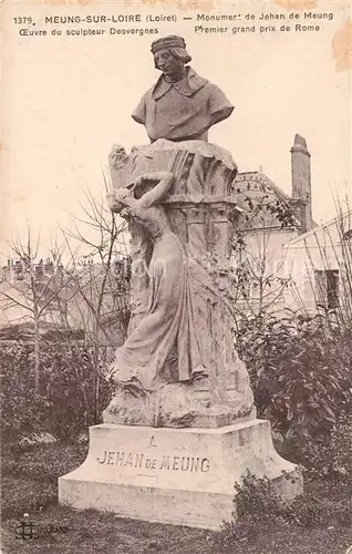 Meung sur Loire Monument de Jehan de Meung Denkmal Bueste Meung sur Loire